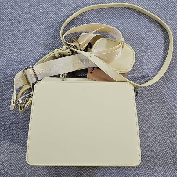 Steve Madden NWT Bevelyn-G Satchel Butter Yellow Crossbody Rhinestones Bling - Picture 2 of 16